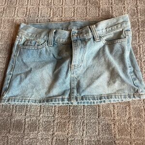 Light Blue Denim Mini Skirt